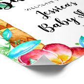 Poster Baby shower de Parties scintillant Tropical Luau W (Coin)
