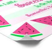 Poster Baby shower de pastèque doux (Coin)