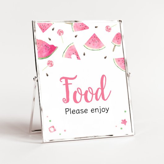 Poster Baby shower de pastèque Sweet Little Baby