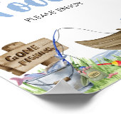 Poster Baby shower de pêche (Coin)