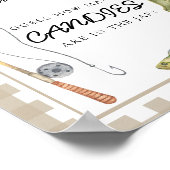 Poster Baby shower de pêche - devinez combien de bonbons (Coin)