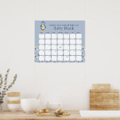 Poster Baby shower De Pingouin D'Hiver Devinez La Date D' (Cuisine)