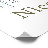 Poster Baby shower de pingouins d'hiver (Coin)