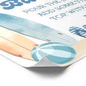 Poster Baby shower de plage Côte Momosa Bar (Coin)