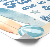 Poster Baby shower De Plage Devinez Combien De Poissons J (Coin)