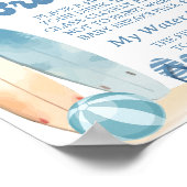 Poster Baby shower De Plage My Water Broke Jeu (Coin)