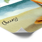 Poster baby shower de plage surf - bar maman-osa (Coin)