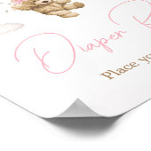 Poster Baby shower de plongeur Boho Pink Bear Balloon Raf (Coin)