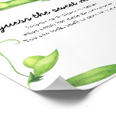 Poster Baby shower de pois - Devinez le doux gâchis (Coin)