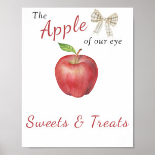 Poster Baby shower de pomme - Sucres et friandises