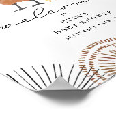 Poster Baby shower de poulet Bienvenue 8x10 (Coin)