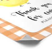 Poster Baby shower de poulet - Merci pour venir (Coin)