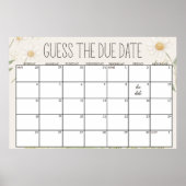 Poster Baby shower de pré-ferme - Animaux de ferme - Indi (Devant)