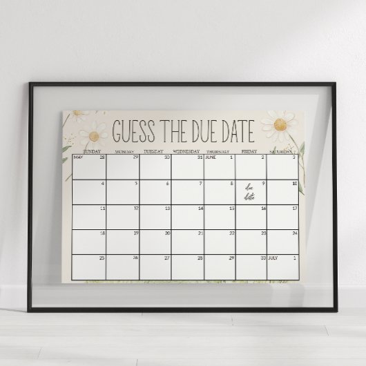 Poster Baby shower de pré-ferme - Animaux de ferme - Indi