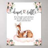 Poster Baby shower de rousseur de couches Oh Deer (Devant)