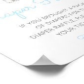 Poster Baby shower de rousseur modifiable Signal imprimé (Coin)