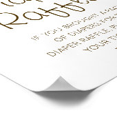 Poster Baby shower de rousseur modifiable Signal imprimé (Coin)