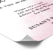 Poster Baby shower de script rose et bleu Conseils et sou (Coin)