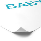 Poster Baby shower de singe d'aquarelle (Coin)