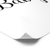 Poster Baby shower de Slogan vert mignon Bienvenue (Coin)