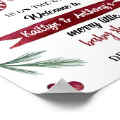 Poster Baby shower de Sucre de canne moderne Watercolor " (Coin)