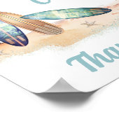 Poster Baby shower de surf Cadeau Déposer Signe (Coin)