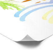 Poster Baby shower de surf tropical Sunshine Bienvenue (Coin)