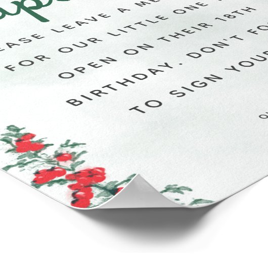 Poster Baby shower de temps Capsule Conseils Tomate rusti (Coin)