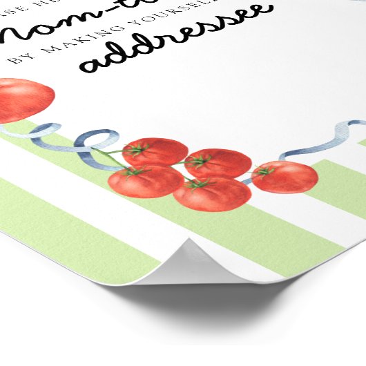 Poster Baby shower de tomate Occupé Mère (Coin)