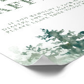 Poster Baby shower de tombola de la forêt d'hiver (Coin)