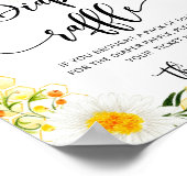 Poster Baby shower de tombole de la couche d'abeille (Coin)