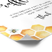 Poster Baby shower de tombole de la couche d'abeille (Coin)