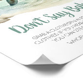 Poster Baby shower de tortue de mer ne dites pas bébé (Coin)