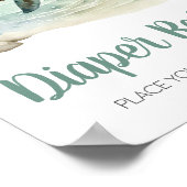 Poster Baby shower de tortue de mer Raffin (Coin)