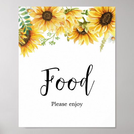 Poster Baby shower de tournesol (Devant)