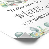 Poster Baby shower de verdure Cute Koala Accueil (Coin)