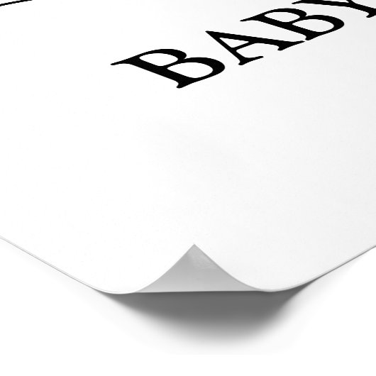 Poster Baby shower de verdure simple Panneau de bienvenue (Coin)