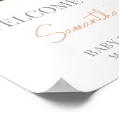 Poster Baby shower de verdure Succulents Accueil (Coin)