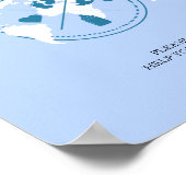 Poster Baby shower De Voyage Dans Le Panneau De Table D'A (Coin)