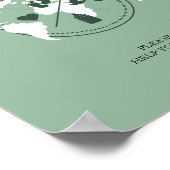 Poster Baby shower De Voyage Dans Le Panneau De Table D'A (Coin)