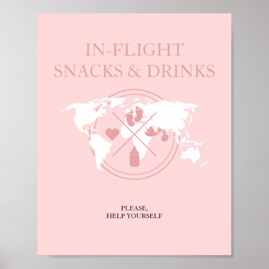 Poster Baby shower De Voyage Dans Le Panneau De Table D'A (Devant)