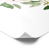 POSTER BABY SHOWER D'EAU DE COULEUR FOLIAGE SUCCULTE BIEN (Coin)