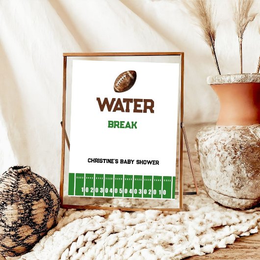 Poster Baby shower d'eau de football garçon