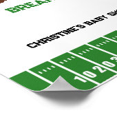 Poster Baby shower d'eau de football garçon (Coin)