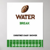 Poster Baby shower d'eau de football garçon (Devant)