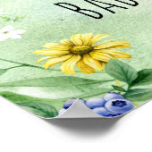 Poster Baby shower des animaux forestiers de bois Bienven (Coin)