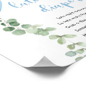 Poster Baby shower des ballons bleus sur les couches tard (Coin)