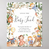 Poster Baby Shower des comptines Devinez la nourriture po (Devant)