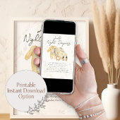 Poster Baby shower des Diapeurs nocturnes pour bébés