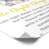 Poster Baby shower des pensées nocturnes des plongeurs (Coin)